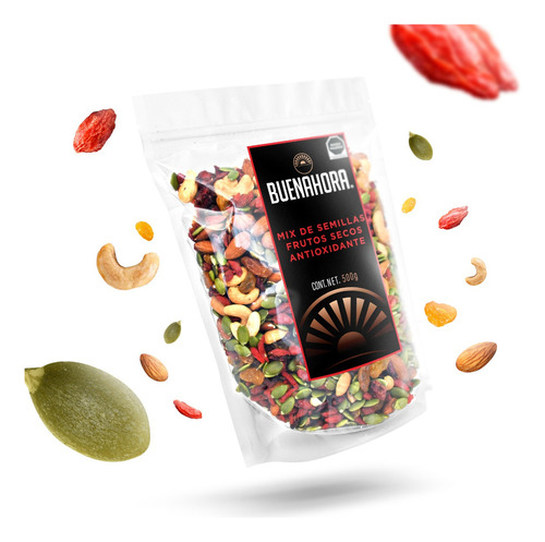 Botana Mixta Snack Antioxidante Nueces Y Semillas Goji 500g