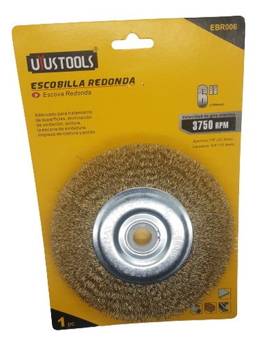 Escobilla Circular Para Esmeril Uyustool (6 PuLG) Color Amarillo