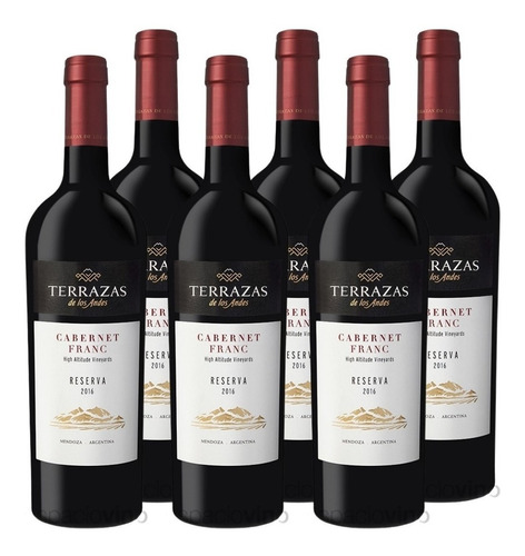 Imagen 1 de 9 de Vino Terrazas Reserve Cabernet Franc 750 Ml. Caja 6 Botellas