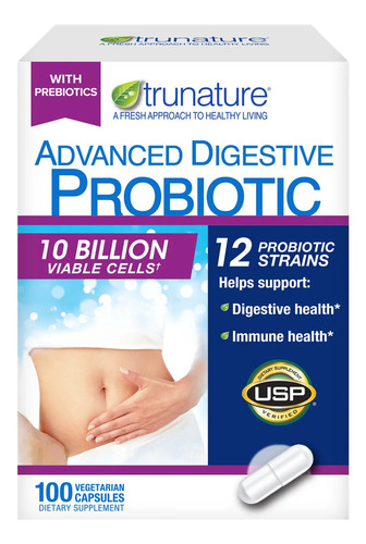 Trunature Advanced Digestivo Probiótico 100 Cápsulas Sabor Sin Sabor