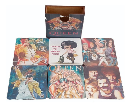 Imagem 2 de 5 de Porta Copos Mdf Queen Rock