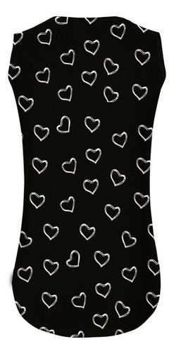 . Camiseta Sin Mangas Con Cuello En V Y Estampado Moderno