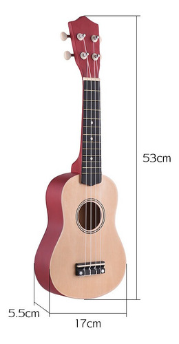 Ukelele Soprano Acústico De 21 Pulgadas, Kit De Ukelele Par