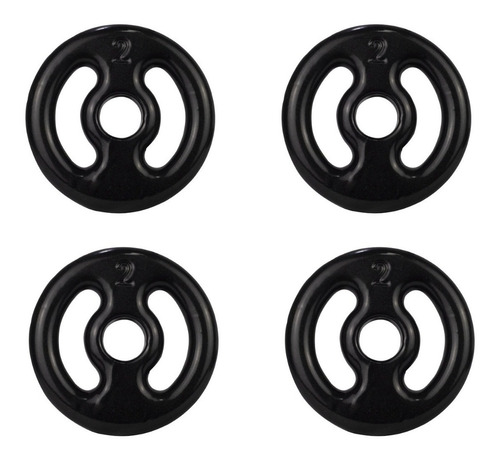 Imagem 6 de 7 de Kit Halteres Rosca Ajustavel + 24kg Anilhas Emborrachadas