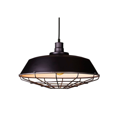 Imagen 1 de 1 de Lampara Colgante Kal Negro Industrial Negro 1 Luz E27