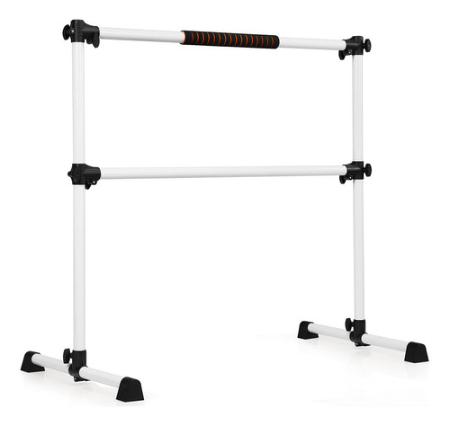 Barra De Ballet Gymax Portátil Ajustable 4 Pies Antideslizan