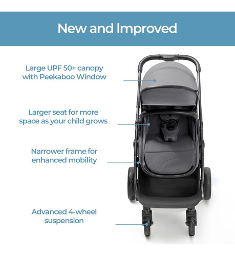 Cochecito De Bebé 2 En 1 Convertible Modo Moisés Plegable