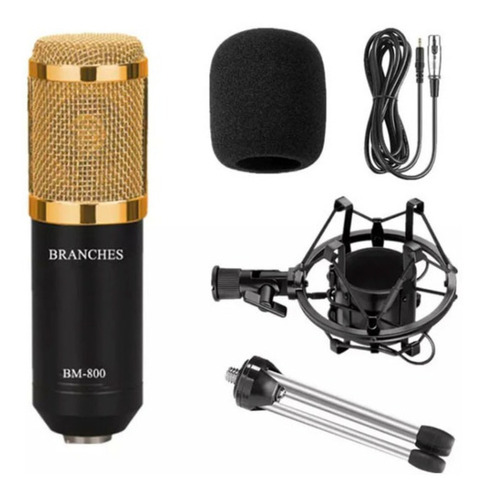 Microfone BM800 Gravação em Estúdio Condensador Condensador Omnidirecional