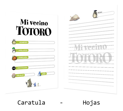 Libreta Notas A6 Mi Vecino Totoro Ghibli