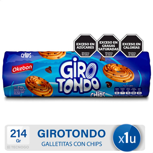 Galletitas Okebon Girotondo Vainilla Con Chips 