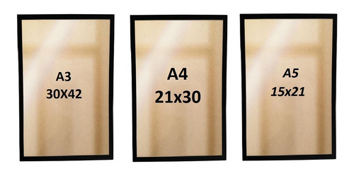 Moldura Quadro 3- A3 3- A4 3- A5 Com Vidro Foto Certificado