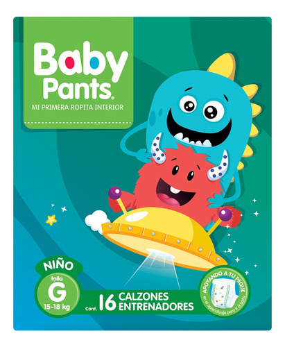 5 Pack Pañal Entrenador Niño Baby Pants Talla G 16 Pza