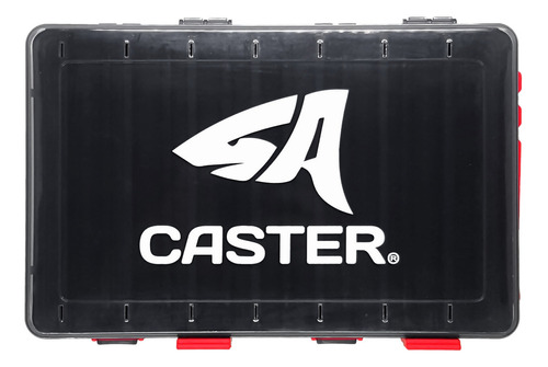 Caster TBOX-002 caja para señuelos doble faz 16 divisiones 27x18x5cm gris oscuro