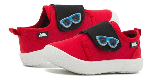 Bubble Gummers® Tenis Niño Moda Velcro Robin Rojo 12-17