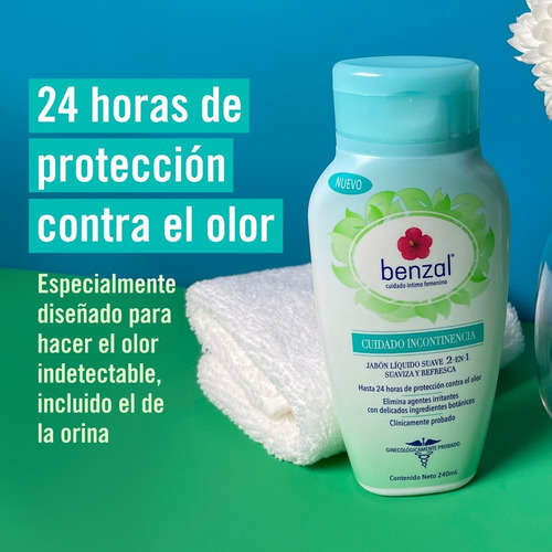 Benzal Wash Shampoo Íntimo 2 En 1 Cuidado Incontinencia