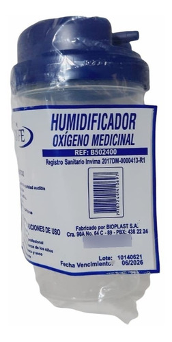 Humidificador Oxigeno Medicinal