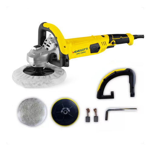 Politriz De Mão Profisssional Mpe 1200w Menegotti Cor Amarelo