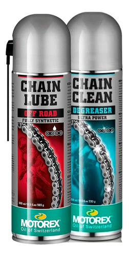 Kit De Cuidado Para Cadena Motorex Pack Chain Offroad 500 Ml