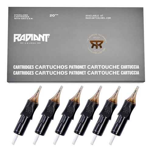 Cartuchos Agujas Para Tatuar Radiant Rllt Profesional 20pzs Calibre De Las Agujas 1205