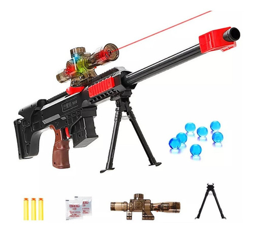 Rifle De Hidrogel Barret Manual Tipo Gotcha Orbeez Dardos