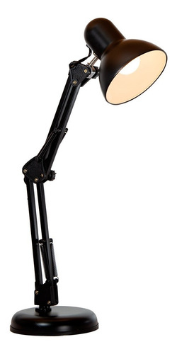 Imagen 3 de 10 de Lámpara Escritorio Flexible Ajustable Negro E27 40w 1 Luz