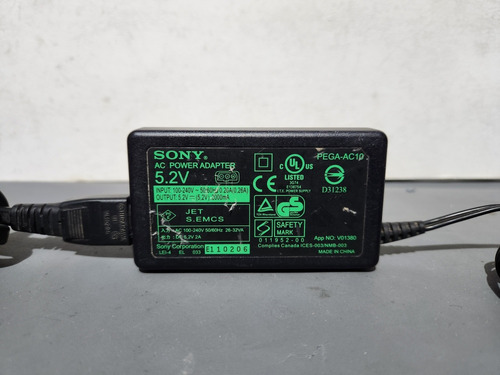 Eliminador De Corriente Sony, 5.2v. Pega-ac10.