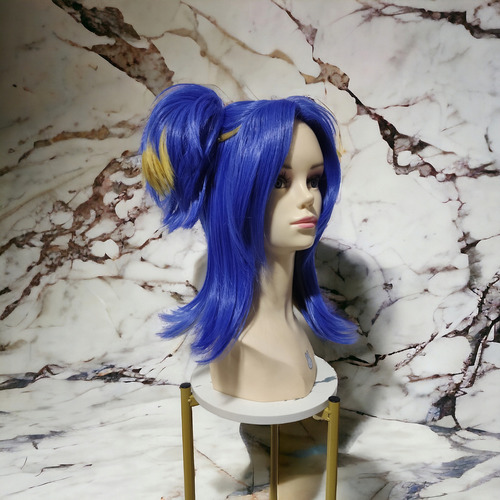 Peluca Azul Neon Cosplay De Valorant Tamaño De La Base Unitalla