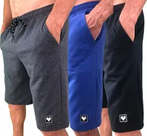 Comprar Bermuda Moletom Masculino Kit Com 3 Unid Moletom Premium Top