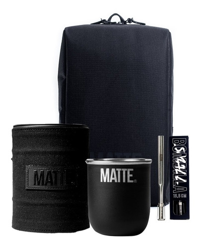 Imagen 2 de 10 de Set Mate + Bombilla + Yerbero + Mochila Matera