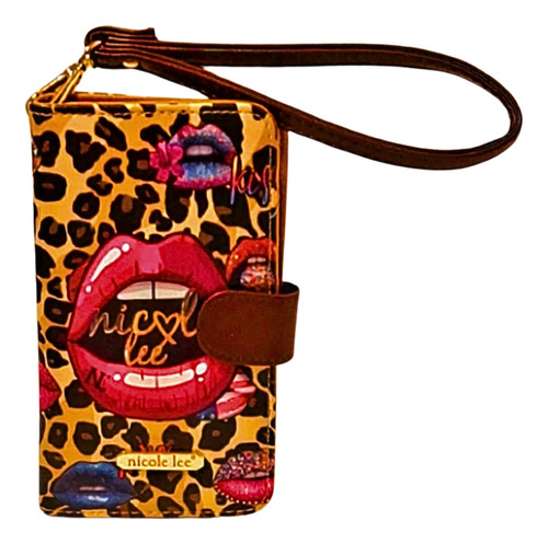 Billetera Nicole Lee Porta Celular Wild Lips - Impecable-