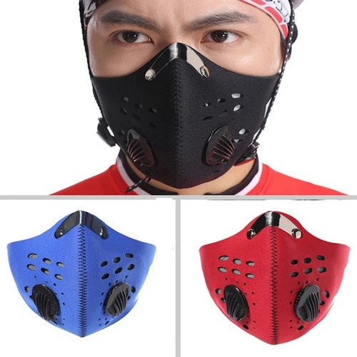 3 Mascaras Ciclismo Filtro Polvo Para Frio Y Contaminación