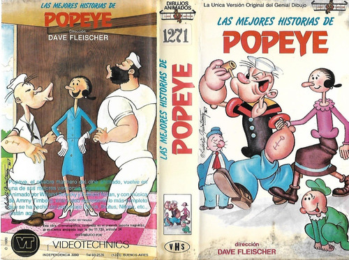 Popeye Vhs Las Mejores Historias De Popeye