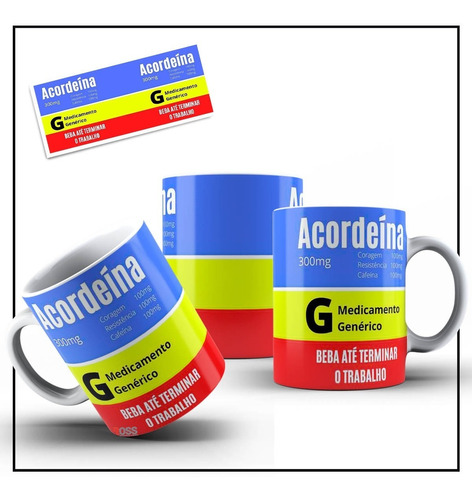 Caneca Xicara Personalizada Caixa De Remédio Divertido