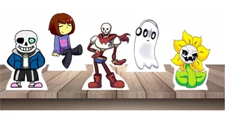 Kit Decoração De Festa Displays De Mesa Undertale