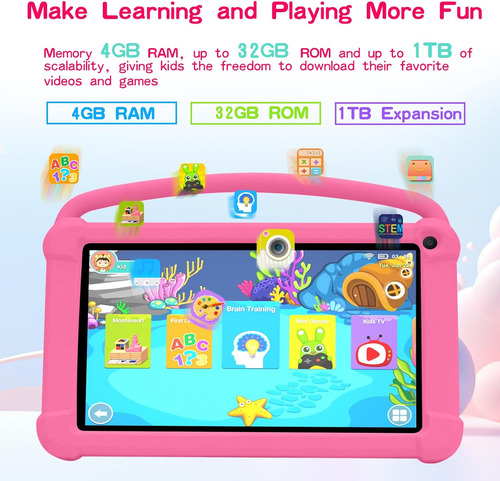Kids Tablet 7 Inch For Boys Girls Android 12 Tablets For ...