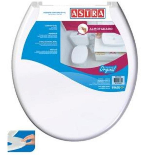 Assento Privada Almofadado Tampa Vaso Sanitario Branco Astra