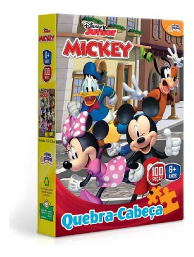 Quebra Cabeça 100 Peças Disney Júnior Mickey 8001 - Toyster