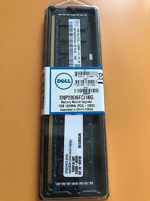 Imagen 1 de 5 de Memoria 16gb Dell Ddr3 1600 Snp20d6fc/16g Ecc Reg Nueva
