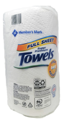 Papel Absorbente (rollos Enormes), Member's Mark. 101 Hojas