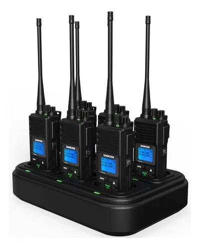 Radio Bidireccional Recargable 5 W 6 Unidades Uhf 2 Vías Color Bandas De Frecuencia