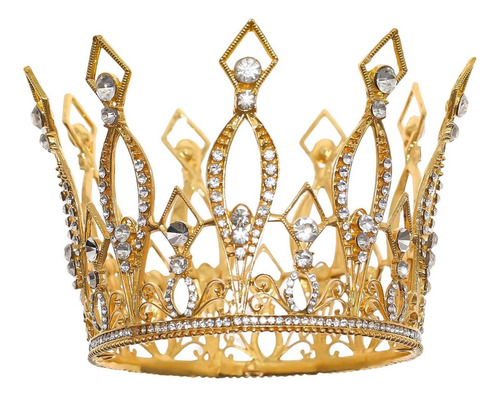 Diadema Redonda Completa Con Forma De Corona De Reina De Cri
