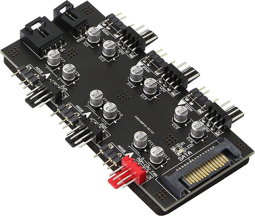 Hub Multi Fan Cooler Argb + Pwm Gabinete Gamer Rig Mineração