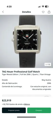 Tag heuer golf watch tiger woods edition deals