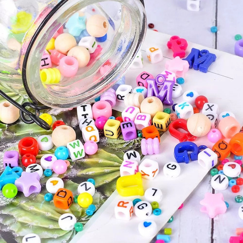 Set Suministros Para Hacer Joyas, Cuentas Con Letras, Aba
