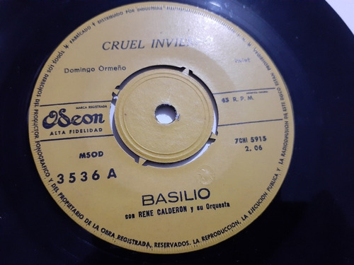 Vinilo Single De Basilio Cruel Invierno (g117