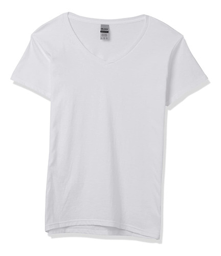 Gildan - Camiseta Para Mujer Con Cuello En V De Algodon Pes