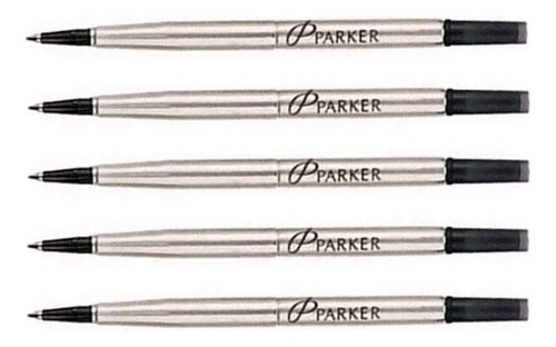 5 Repuestos Parker Quink Roller Ball Pen Fino 0.5mm