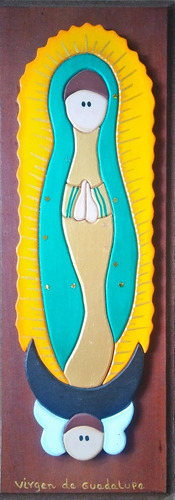 Cuadro Decorativo Souvenir Virgen Guadalupe Hecho En México 