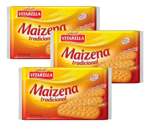Biscoito Vitarella Maizena Kit 3