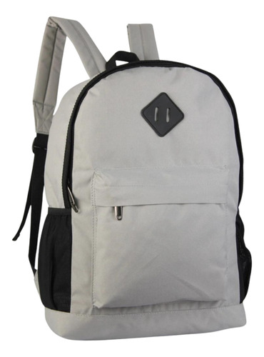 Mochila 17 Con Base Ecocuero Sm0660 Color Gris